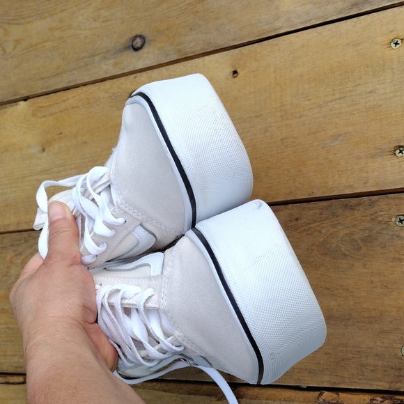 Vans Old Skool Floral Embroidery Chunky Platform Shoes Size 5.5 - Picture 3 of 10